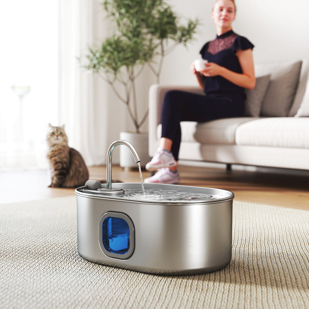 Stainless Steel Cat Water Fountain With Filters 246 Oz./7L