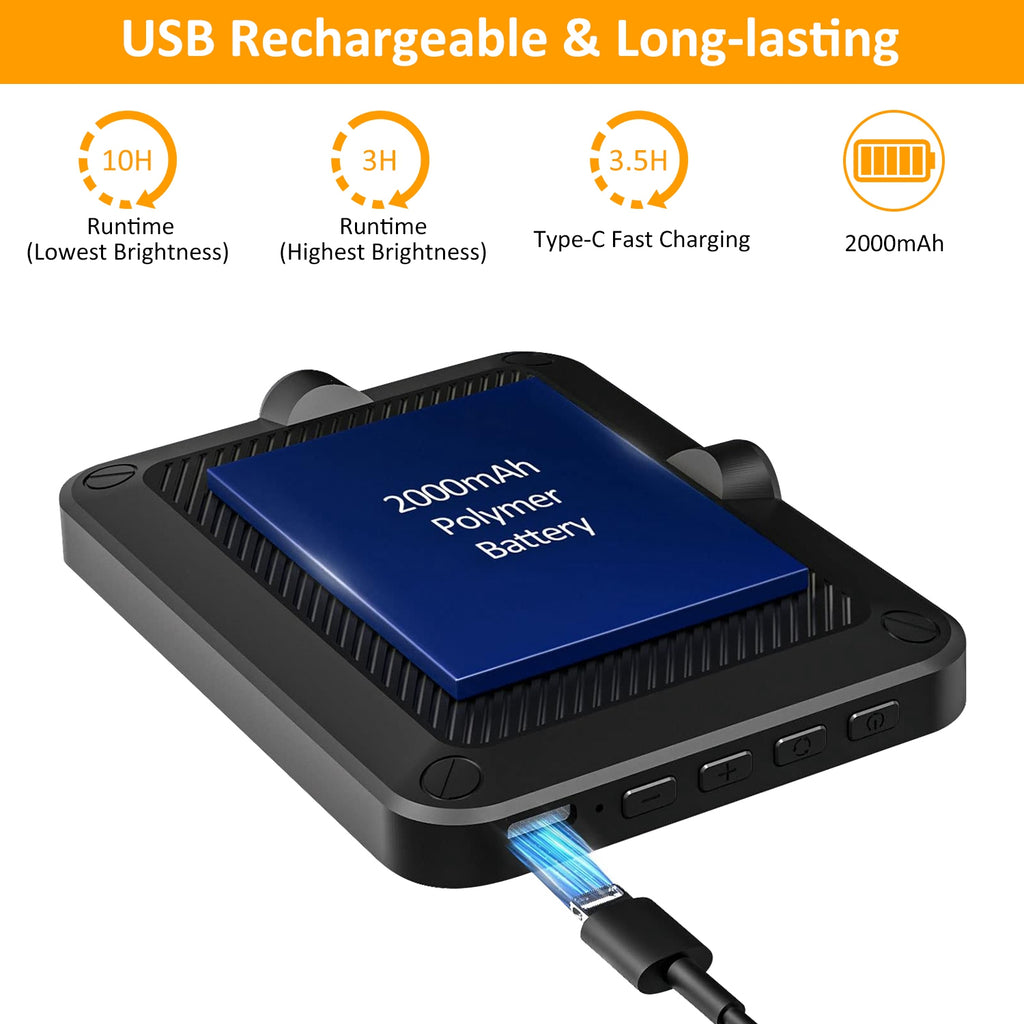 1Pc Rechargeable Selfie Light Fill Light 2000mAh Portable Clip On Light With 3 Light Modes 10 Brightness Levels For Phone Laptop Live Stream Make Up Photography