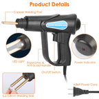 70W Plastic Welder Car Bumper Repair Kit Hot Stapler Welding Gun Plastic Repair Machine Soldering Tool With 200 Staples Pliers Cutter