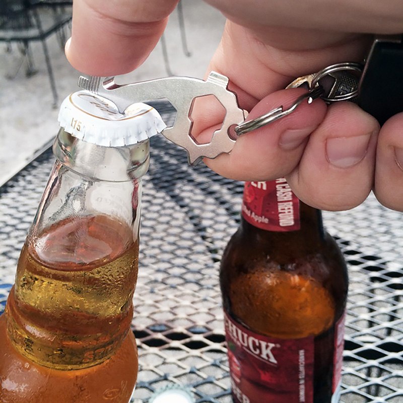 IronNest™ 20-in-1 Stainless Steel Multi Tool Keychain, Compact EDC Pocket Gear