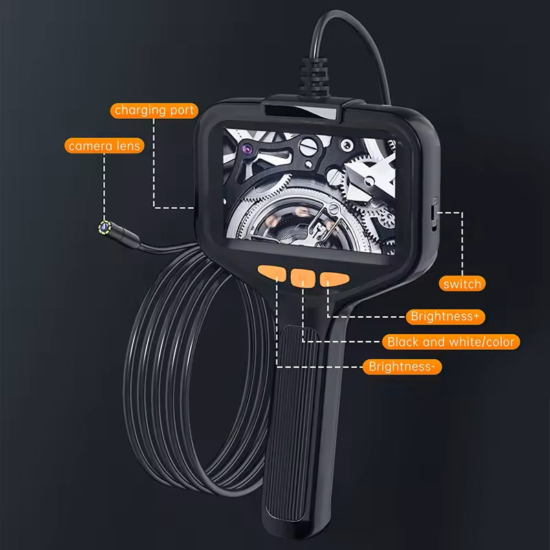 Inspectra™ Borescope with LED Lighting, HD Inspection Camera, Flexible Snake Camera for Automotive, Plumbing & Home Repair