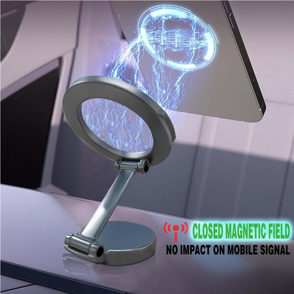 MagnoDrive™ Adjustable Magnetic Car Phone Holder, 360° Rotating Dashboard & Vent Mount for Smartphones