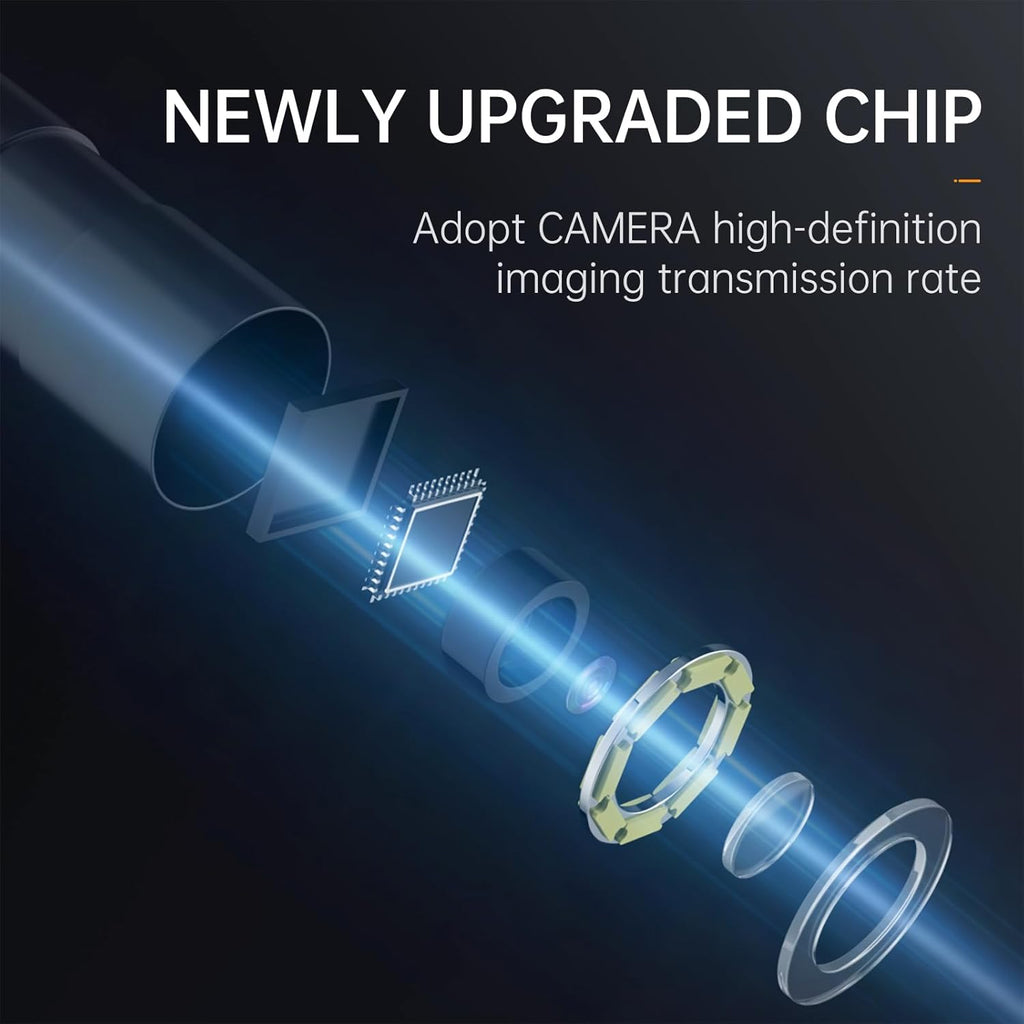 Inspectra™ Borescope with LED Lighting, HD Inspection Camera, Flexible Snake Camera for Automotive, Plumbing & Home Repair