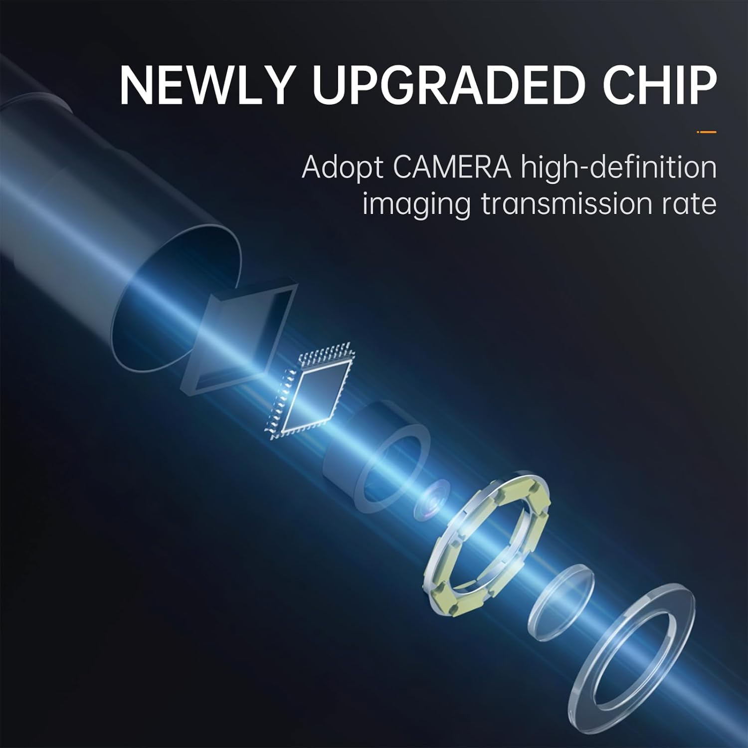 Borescope With Light, Industrial Endoscope Inspection Camera  With Light - 2,5,10m Snake Camera For Automotive, Aircraft, And Pipe Inspection - Portable Boroscope With Led Lighting For Clear Visual In