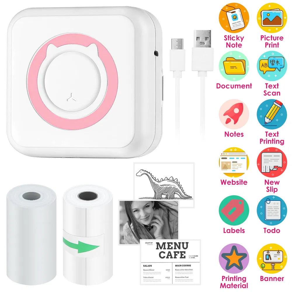 Pocket Wireless Thermal Printer Portable Mini Sticker