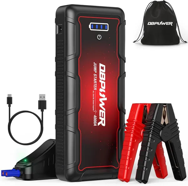 DBPOWER Jump Starter 4000A Peak 88.8Wh Portable Car  12V Auto Battery Booster