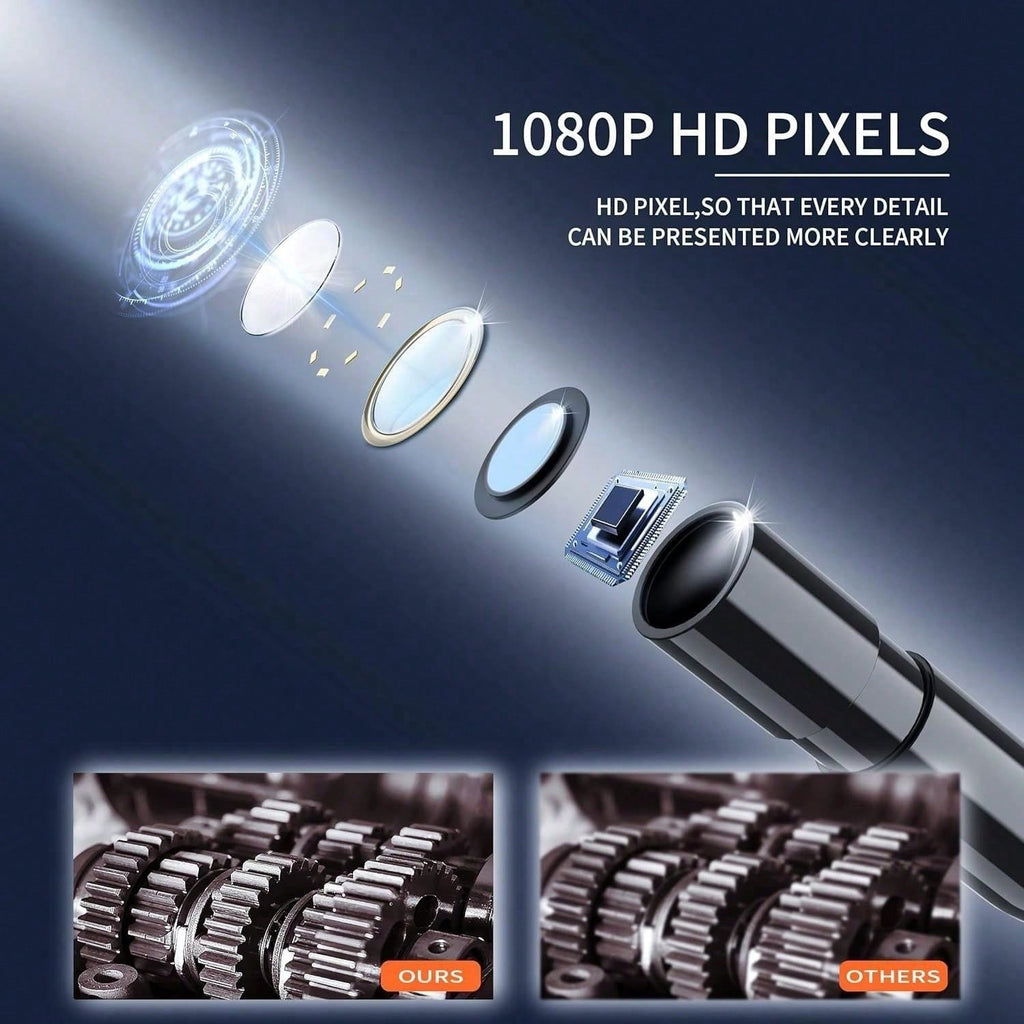 4.3-inch Industrial Endoscope 8mm HD Digital Inspection Camera IP67 Waterproof Rating Battery-Powered Ideal For Vehicle Maintenance, Machine Inspection, Blockage Removal, And Medical Equipment