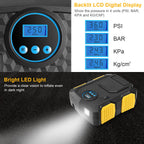 Tire Inflator 12V DC 120W 150PSI With LCD Electric Air Compressor 25L Per Min Large Air Flow