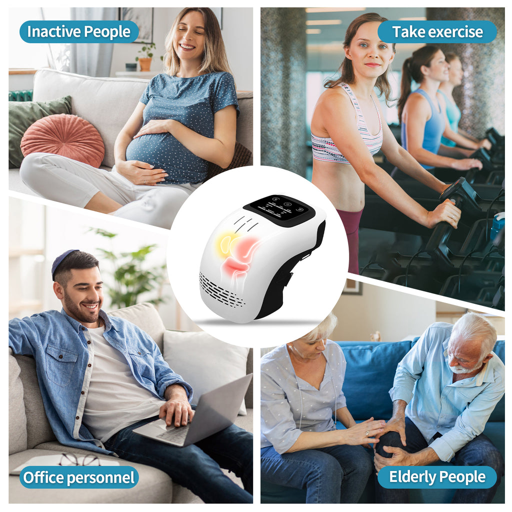 RELIVORA™ Intelligent Heated Knee Massager – Rechargeable Infrared & Vibration Pain Relief Device
