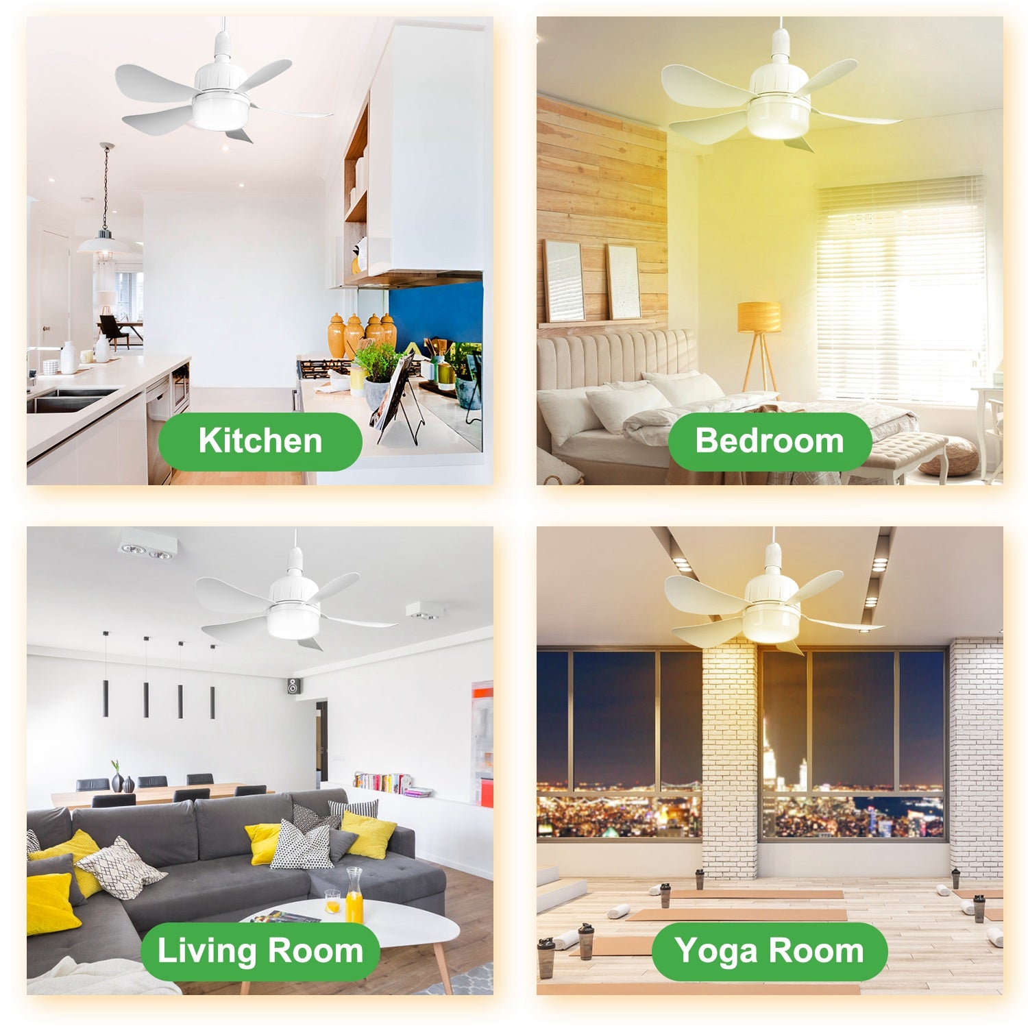 Socket Fan Light 12W  LED Ceiling Fan