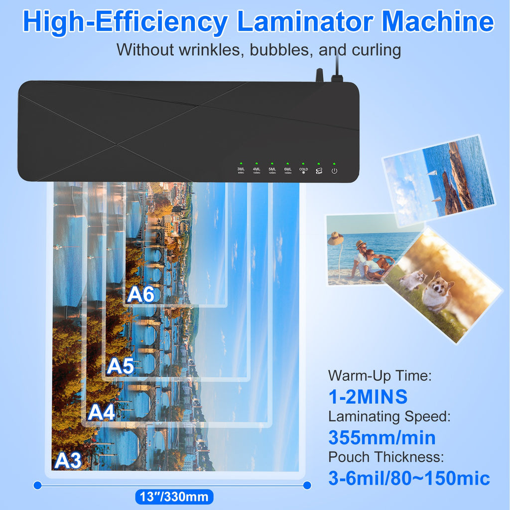 Laminator Machine Hot And Cold Mode A4 Personal Thermal Laminator With ABS 1Pc 13Inch